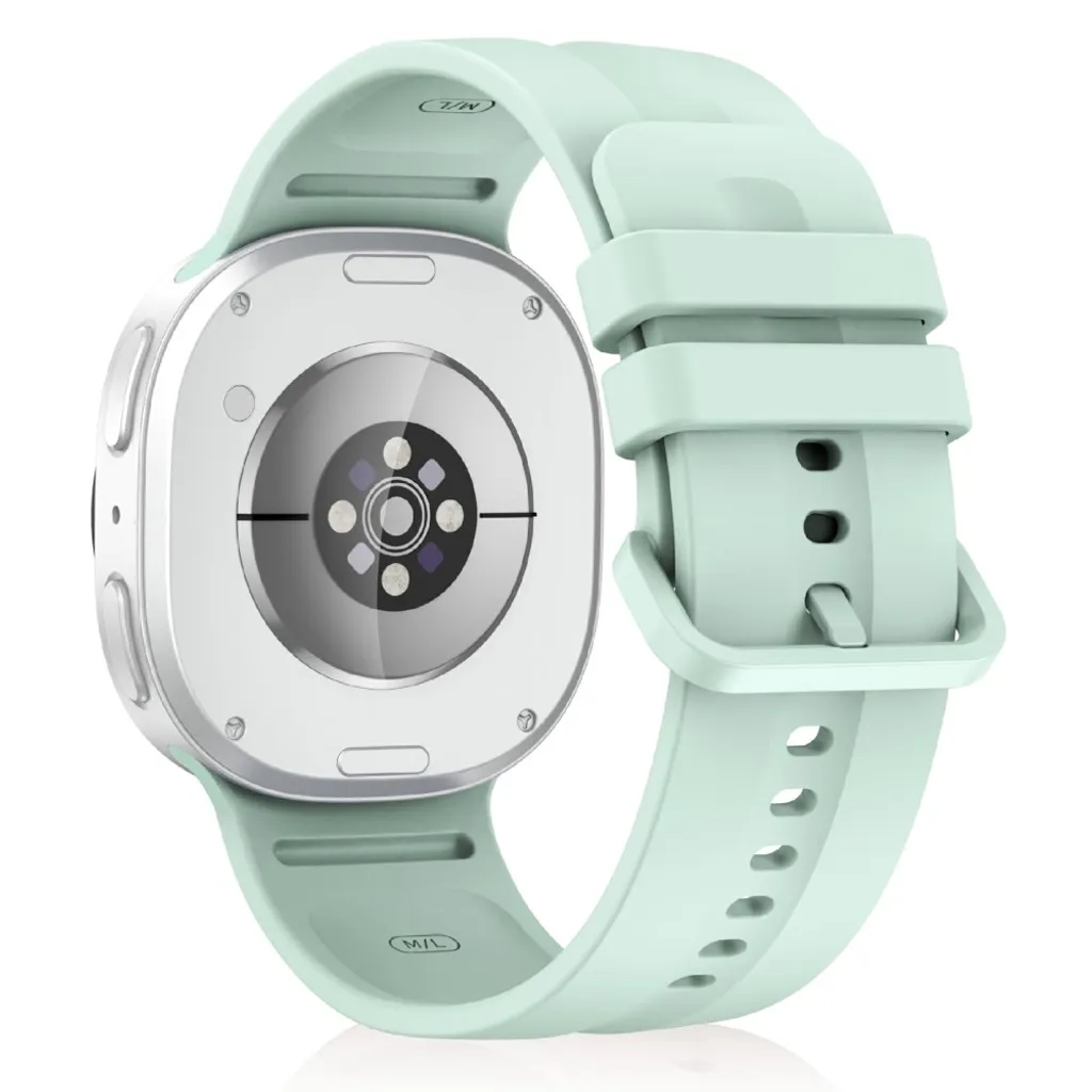 Samsung Galaxy Watch9/8/8 Classic Ensfarget silikon klokkerem L – Lys grønn v:4193432