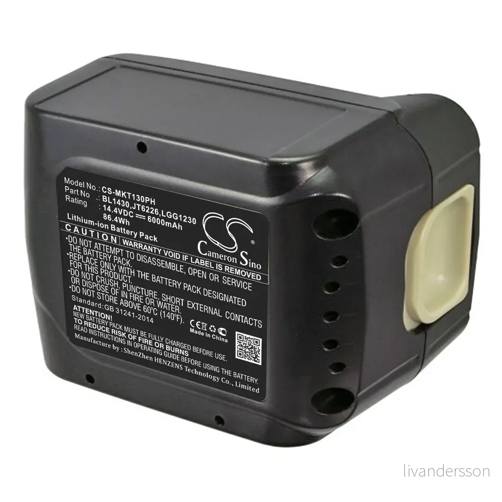 Batteri til 194205-3 for Makita, 14.4, 6000mAh v:9110288 Batteri til 194205-3 for Makita, 14.4, 6000mAh v:9110288