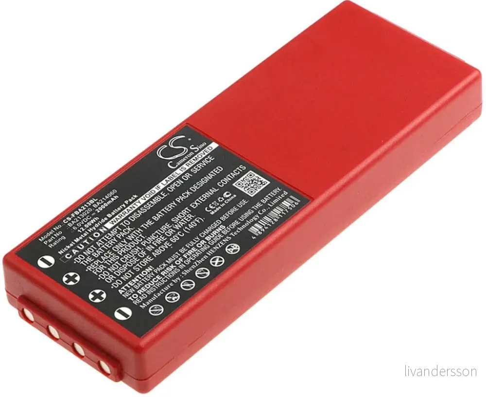 Batteri til HBC Radiomatic BA213020, 6,0V, 2000mAh v:4386030